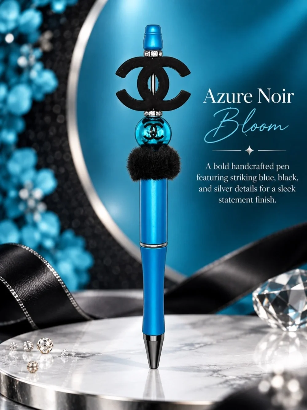 Azure Noir Bloom Pen